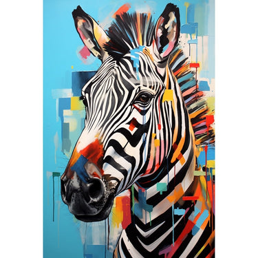 Contemporary Zebra Head Canvas